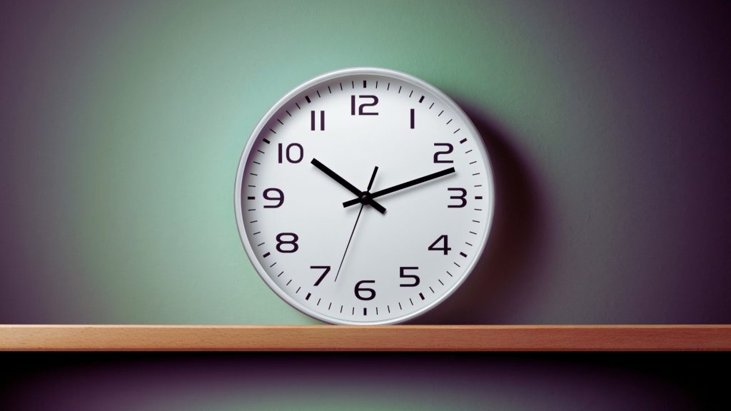 Clock representing the timeline of marijuana withdrawal symptoms